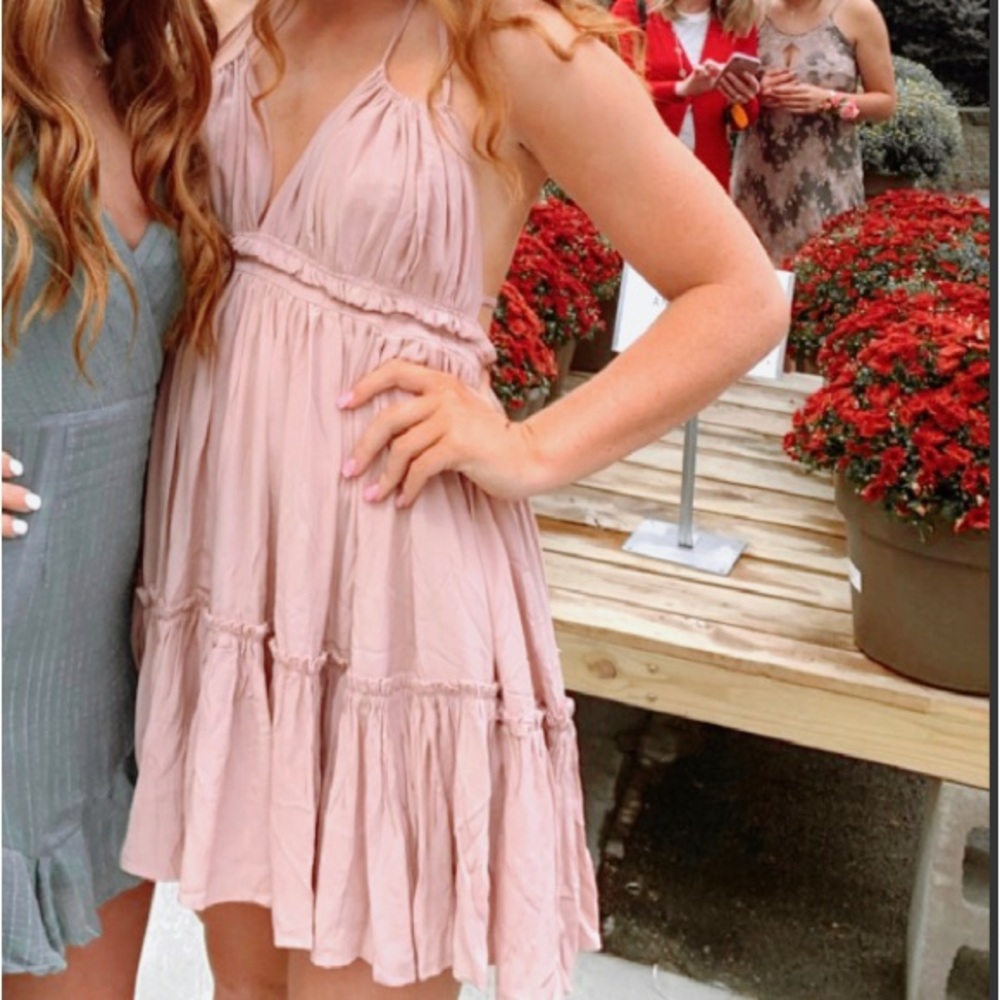 Pink mini dress